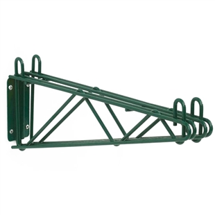 Green Epoxy Double Wall Mount Brackets