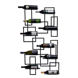 Mid century wine rack for 10 bottles