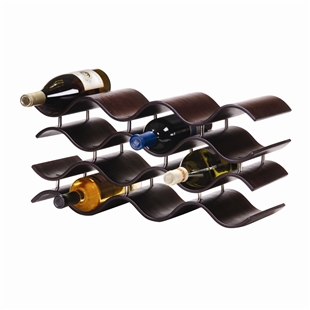 Bali 12 Ebony Wine Rack