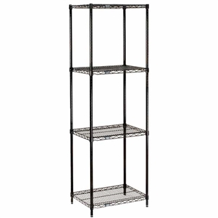 Black Wire Shelving 18"d 4 Shelves - Nexel