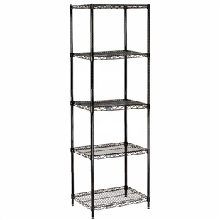 Black Wire Shelving 18"d 5 Shelves - Nexel