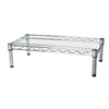 14" chrome wire shelving racks with one level
