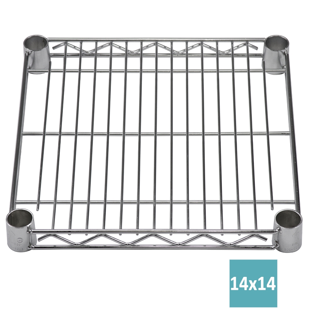 14 W Wire Shelving With 4 Shelves, 14 Wide Shelving Unit