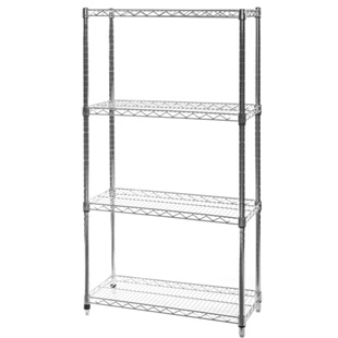 14"d x 24"w Wire Shelving Unit with 4 Shelves