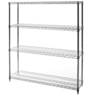 14"d x 48"w Wire Shelving Unit with 4 Shelves