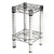 8"d Chrome Wire Shelving Unit with 2 Shelves