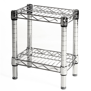 10"d x 14"h Wire Shelving with 2 Shelves