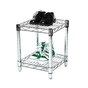 12 inch Wire Shelving Unit with 2 Shelves