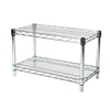14"d Chrome Wire Shelving Unit with 2 Shelves