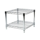 18"d Chrome Wire Shelving Unit with 2 Shelves