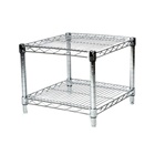 18"d Chrome Wire Shelving Unit with 2 Shelves