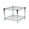 24"d Chrome Wire Shelving Unit with 2 Shelves