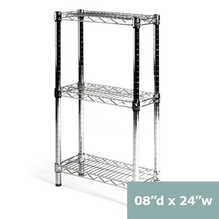 8 D Wire Shelving With 3 Shelves The, 6 Inch Deep Wire Shelving