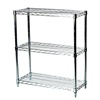 14"d Chrome Wire Shelving Unit with 3 Shelves