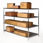 30"d x 72"w wire shelving rack with 4 levels