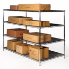 36"d x 72"w Chrome Wire Shelving Unit with 4 Shelves