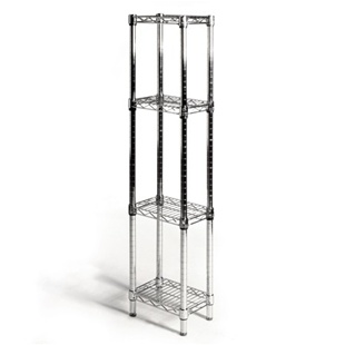 8"d x 12"w Wire Shelving with 4 Shelves