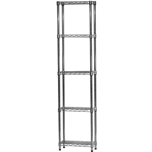 8"d x 18"w Wire Shelving Unit with 5 Shelves