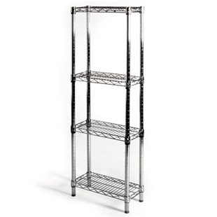 8"d x 18"w Wire Shelving Unit with 4 Shelves