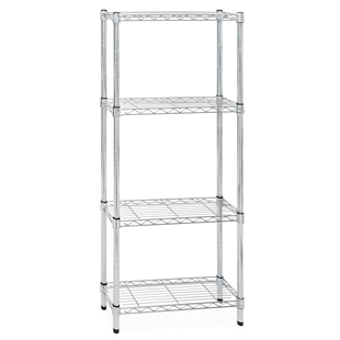 8"d x 24"w Wire Shelving Unit with 4 Shelves