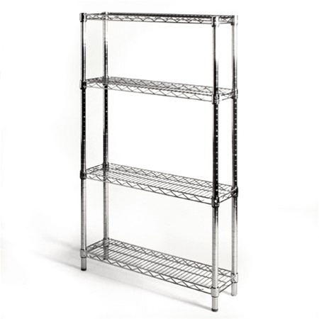 8 D X 30 W Wire Shelving With 4 Shelves, Black Wire Shelving Unit