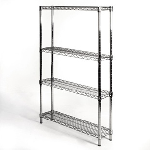 8"d x 36"w Wire Shelving Unit with 4 Shelves