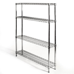 8"d x 42"w Wire Shelving Units With 4 Shelves