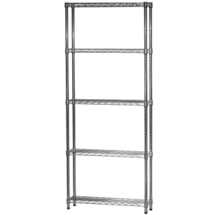 10"d x 24"w Wire Shelving with 5 Shelves