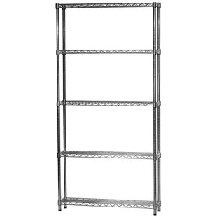 10"d x 36"w Wire Shelving with 5 Shelves