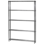 10"d x 48"w Wire Shelving with 5 Shelves