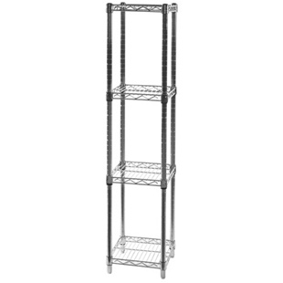12"d x 12"w Wire Shelving Unit with 4 Shelves