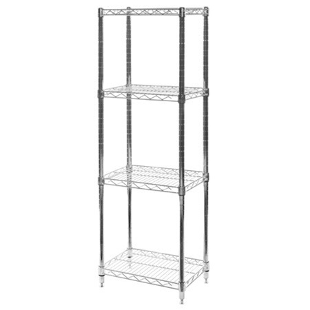 18 W Wire Shelving With 4 Shelves, 12 Wire Shelving Unit