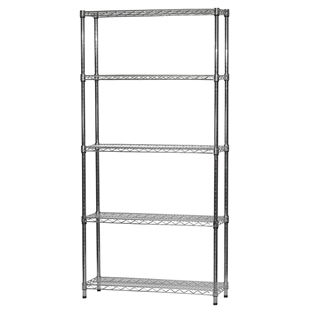 12"d x 36"w Wire Shelving Unit with 5 Shelves