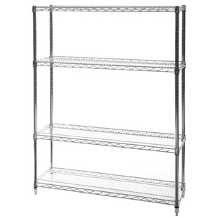 12"d x 42"w Wire Shelving Unit with 4 Shelves