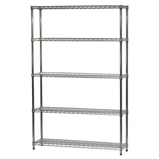 12"d x 48"w Wire Shelving Unit with 5 Shelves