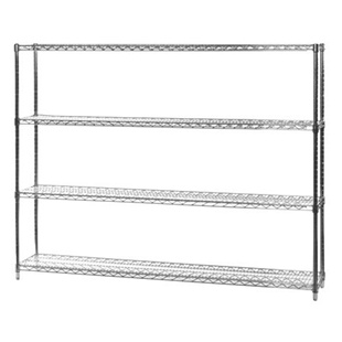 12"d x 60"w Wire Shelving Unit with 4 Shelves