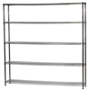 12"d x 72"w Wire Shelving Unit with 5 Shelves