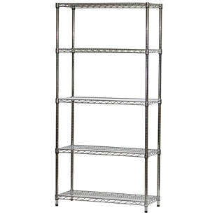 14"d x 36"w Wire Shelving Unit with 5 Shelves