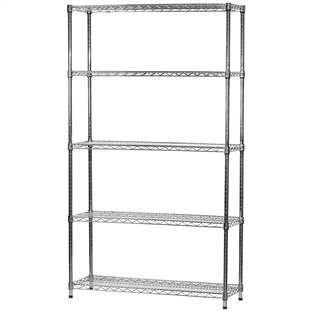 14"d x 42"w Wire Shelving Unit with 5 Shelves