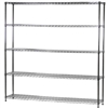 14"d x 72"w Wire Shelving Unit with 5 Shelves