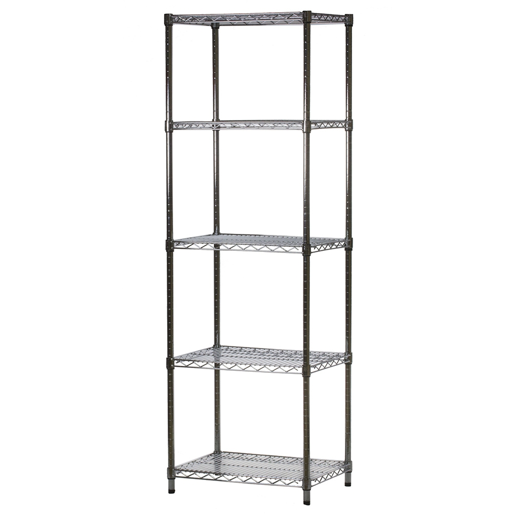 W Wire Shelving With 5 Shelves, 24 X 18 Shelving Unit