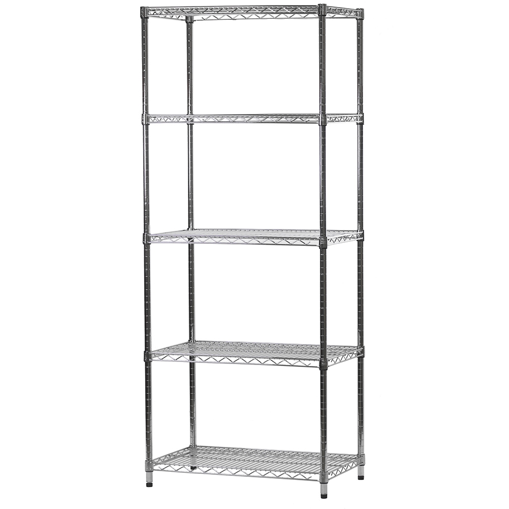 W Wire Shelving With 5 Shelves, 5 Shelf Wire Shelving