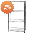 18"d x 36"w Wire Shelving Unit with 4 Shelves