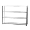 18"d x 72"w Chrome Wire Shelving Unit with 4 Shelves