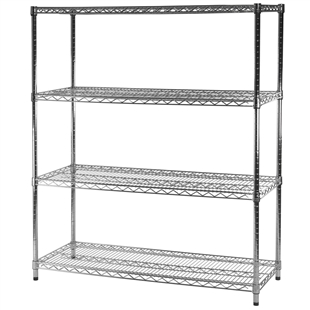 21"d x 48"w Wire Shelving with 4 Shelves