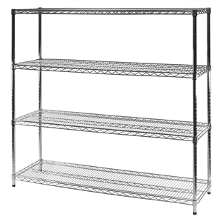 21"d x 60"w Wire Shelving with 4 Shelves