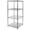 24"d x 24"w Chrome Wire Shelving Unit with 4 Shelves