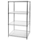 24"d x 30"w Chrome Wire Shelving Unit with 4 Shelves