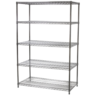 24"d x 48"w Wire Shelving Unit with 5 Shelves