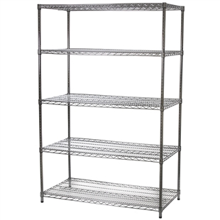 24"d x 54"w Wire Shelving with 5 Shelves